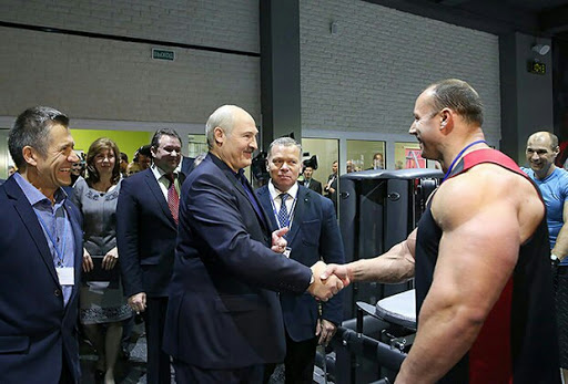 А.Г. Лукашенко и А. Шабуня - фитнес центр Мандарин Минск